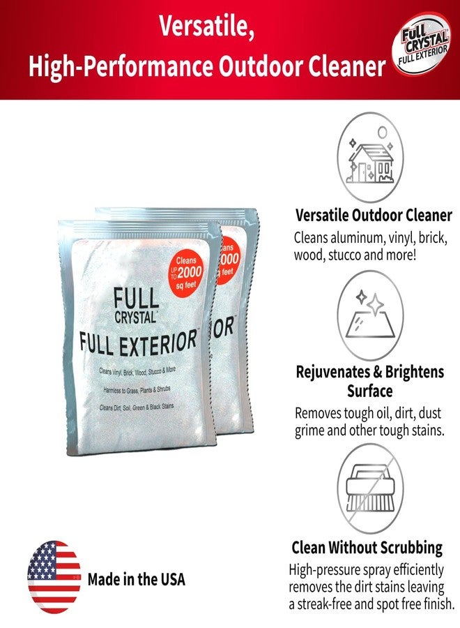 Full Crystal Full Exterior Refill Kit - Crystal Powder Outdoor Cleaner Packets Non-Toxic, No Scrub, No Rinse Cleaning Solution 8 oz - Image 3